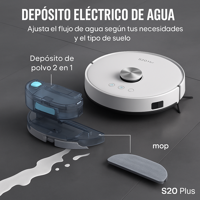 Aspiradora Robot Inteligente CleanPro™ S20 Plus – 3 en 1