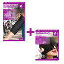 Pack Almohadilla de gel para rodillas codos Y Gorro de gel para el tratamiento de dolor