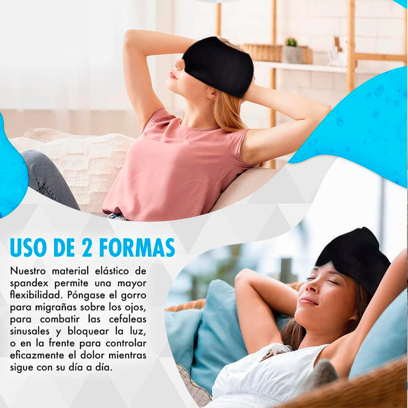 Pack Almohadilla de gel para rodillas codos Y Gorro de gel para el tratamiento de dolor